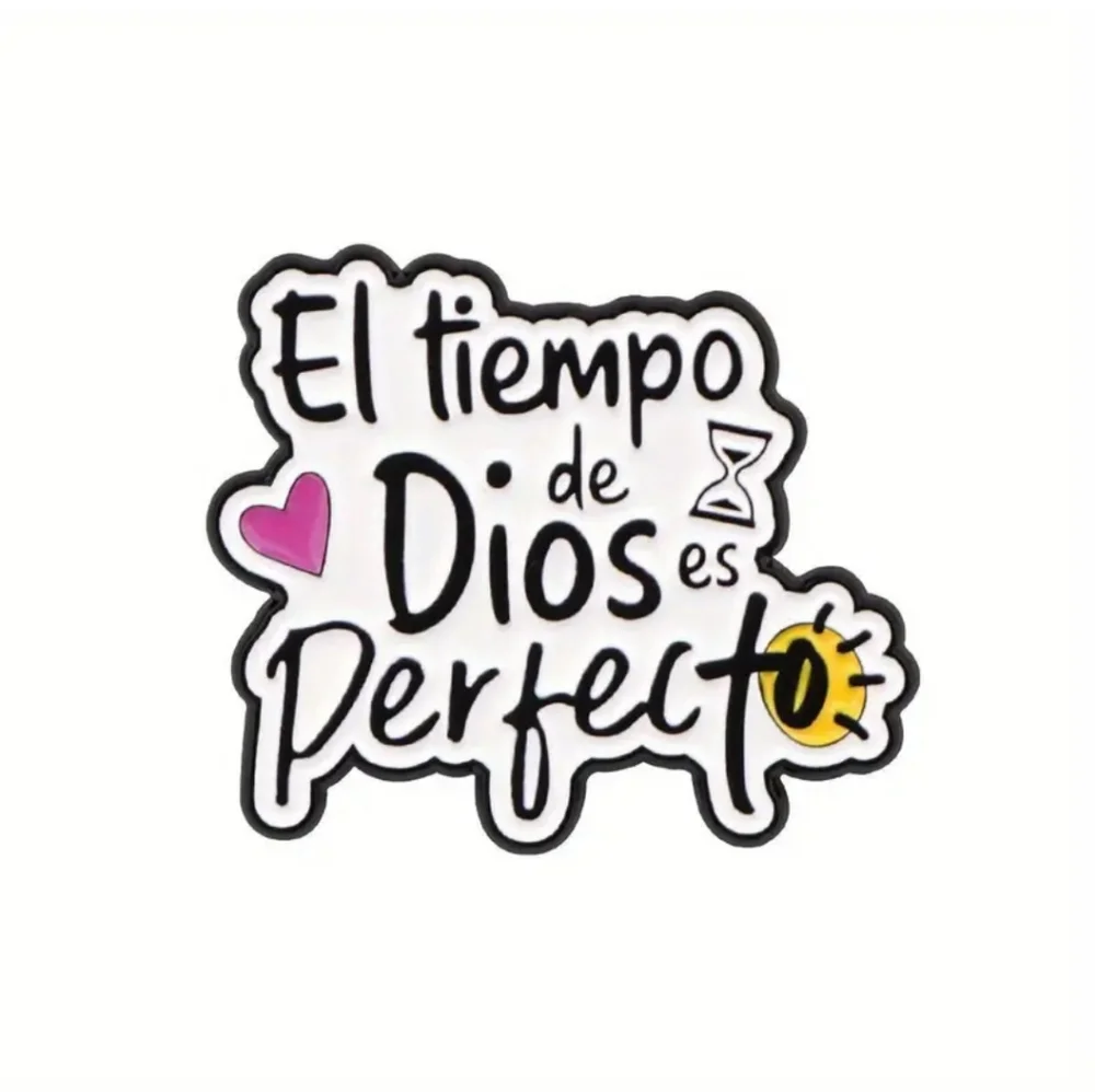 1pc Celestial Quotes Enamel‎ Pin, Zinc Alloy, Multicolor Ideal for Clothes